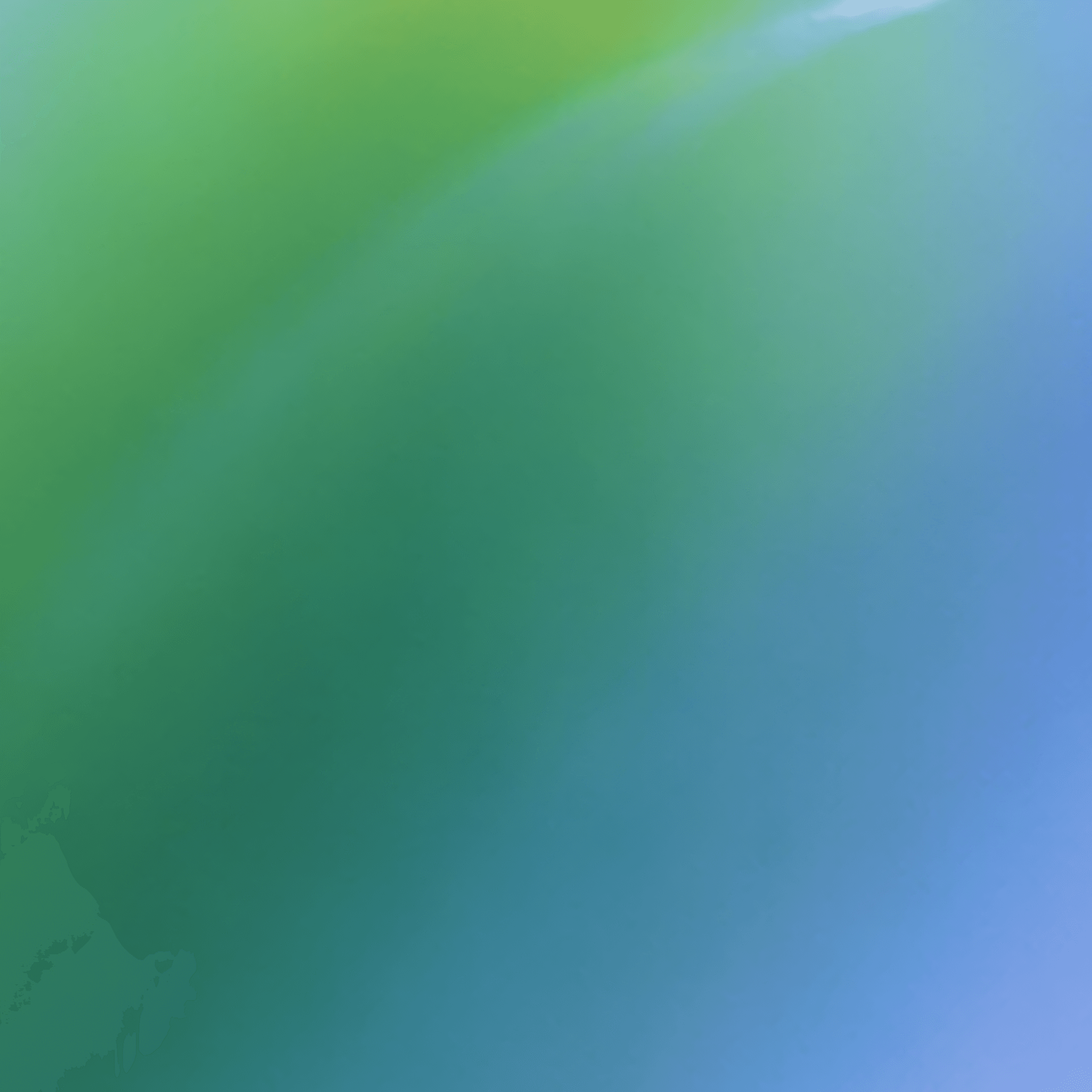 Abstract green and blue cover image for the 2026 People-First AI Fund.